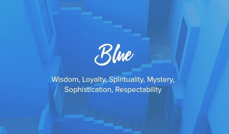 blaue Farbe bedeutet