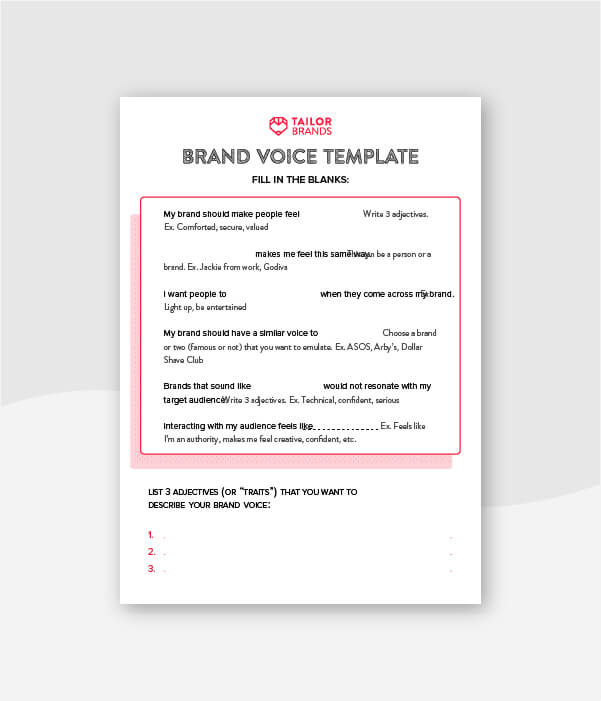 brand voice template