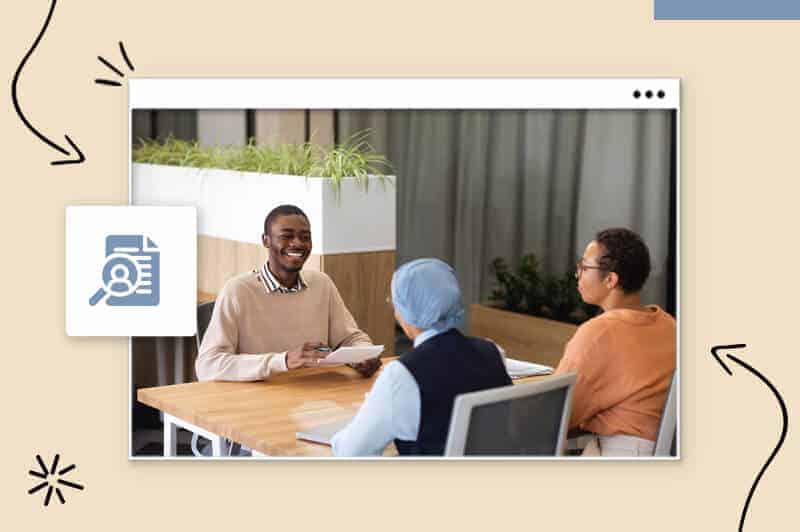 Small business owners in California interviewing a candidate