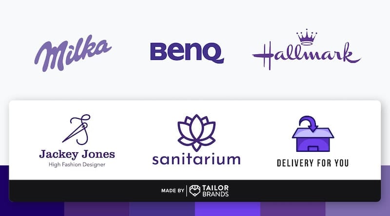 Purple logos