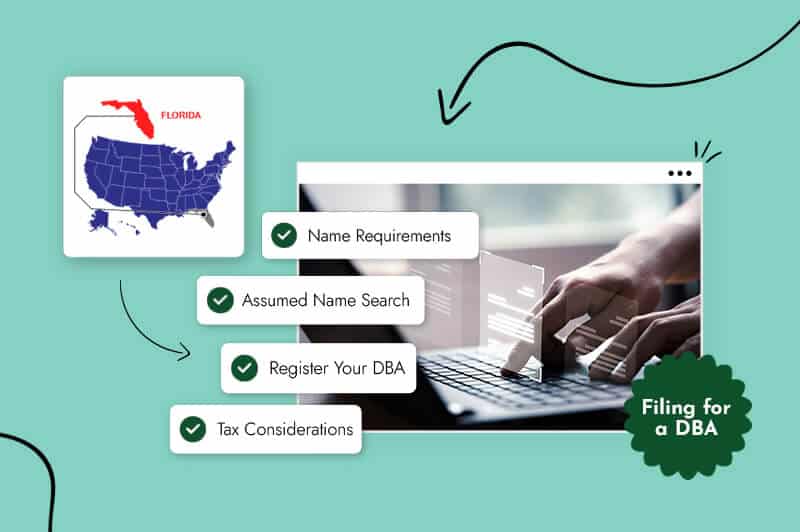 Small business owner applying for a DBA in Florida
Florida state map