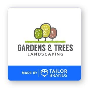 garden and trees landscaping logo