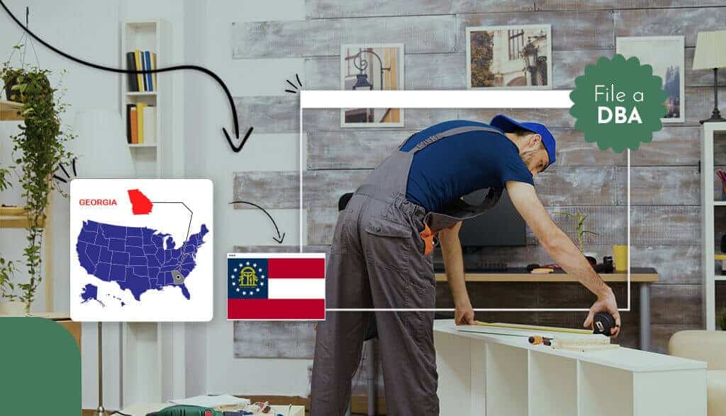 How to file a DBA in Georgia Georgia state map and flag