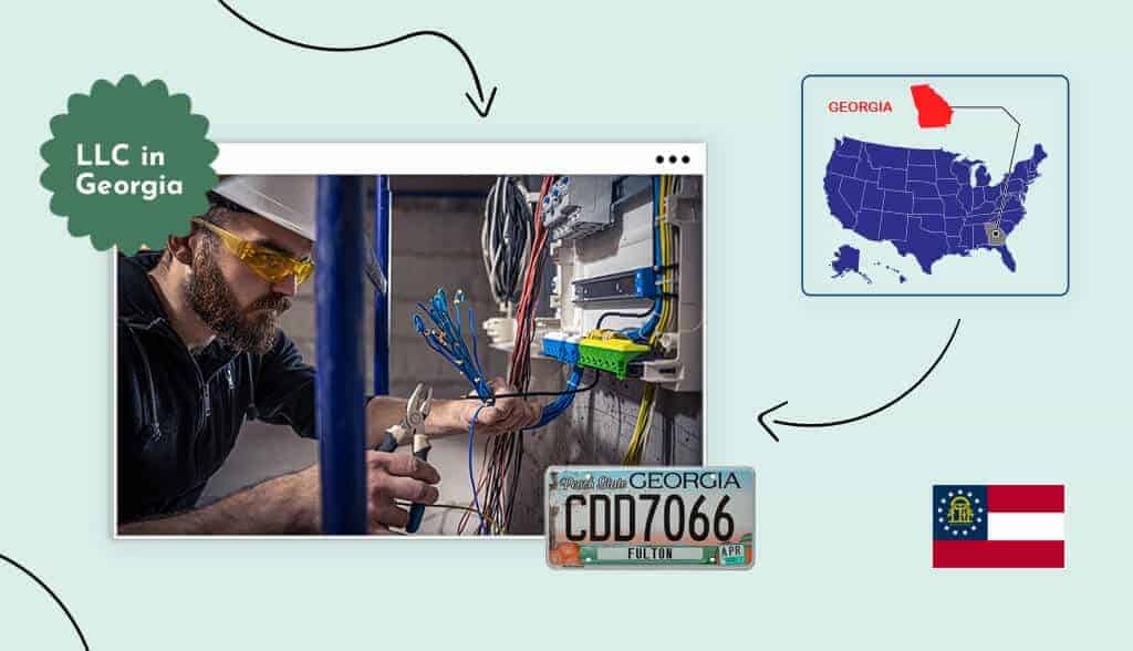 Small business owner doing electrician work in Georgia