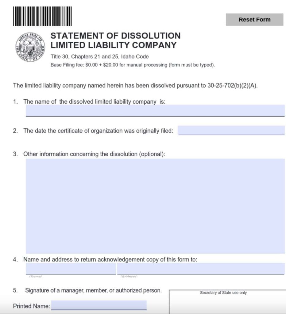 Step 5: File a statement of dissolution with the Secretary of State