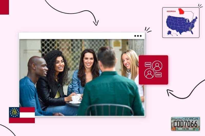 Small business owners sitting at a table