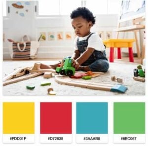 kids blog color palette