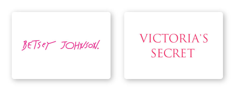 Pink logo examples