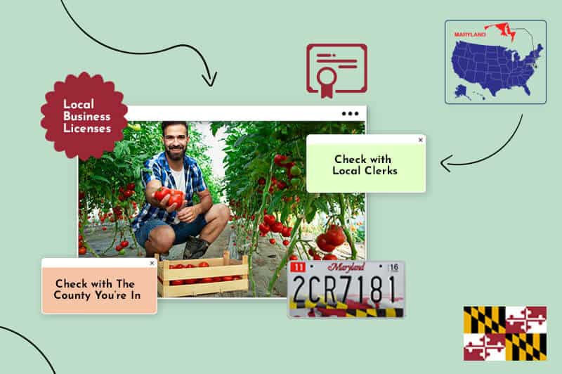 Small business owner gardening in Maryland