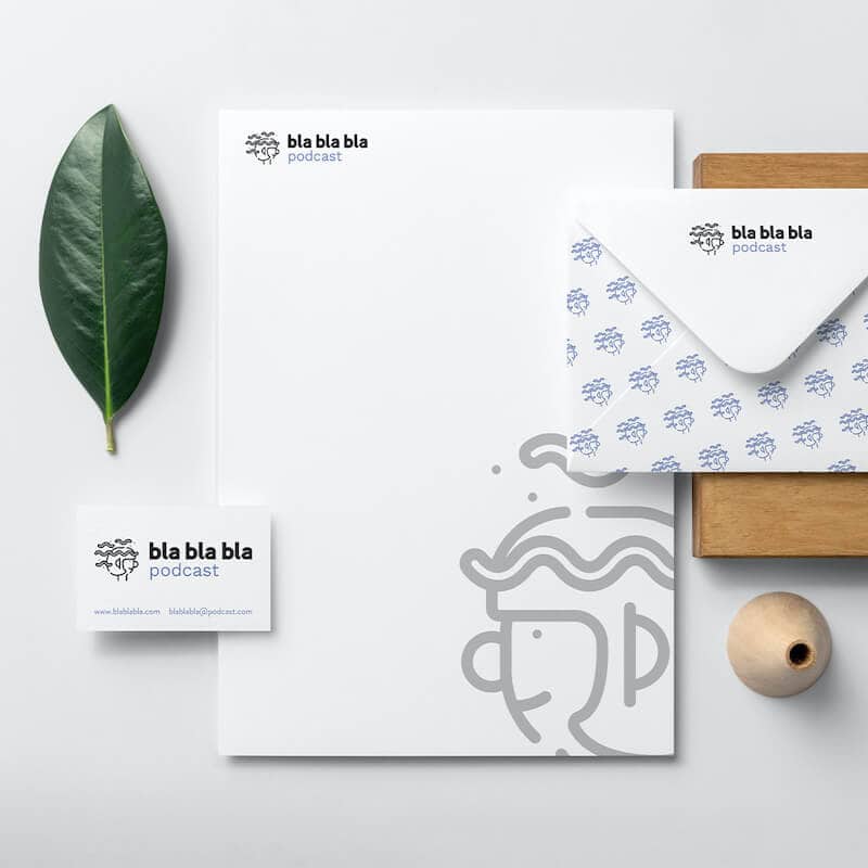mockups for podcast logo