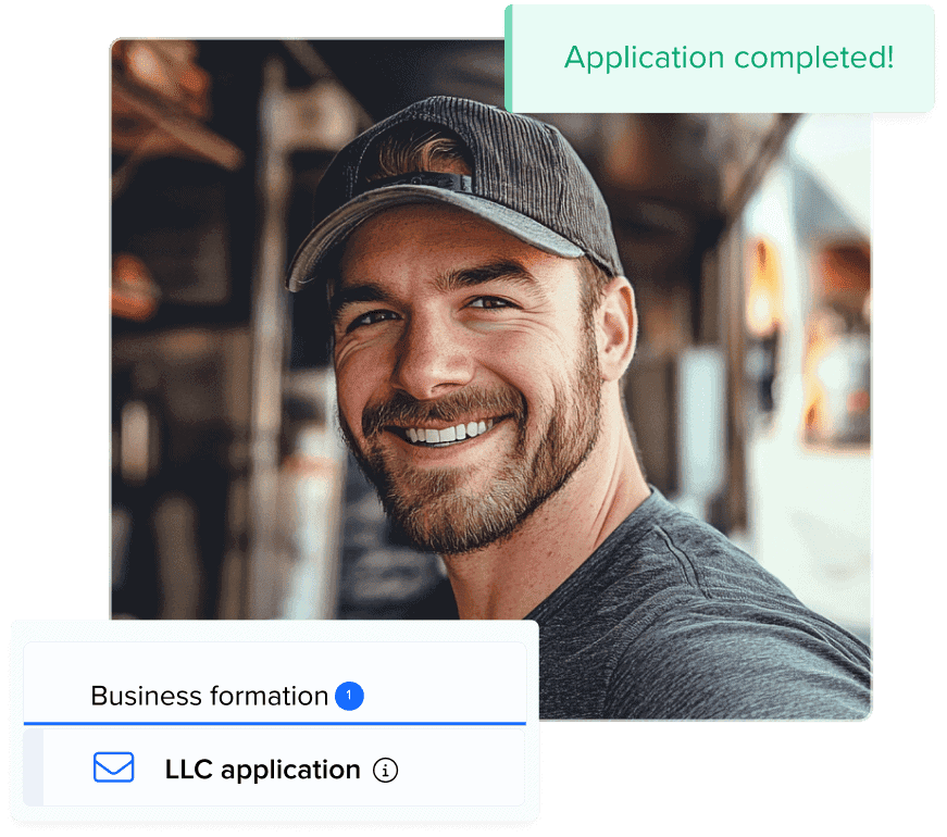 Business man successfully starting his business with an LLC