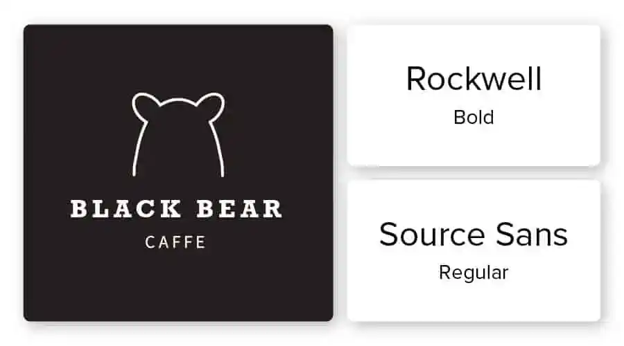 cafe logo font combination