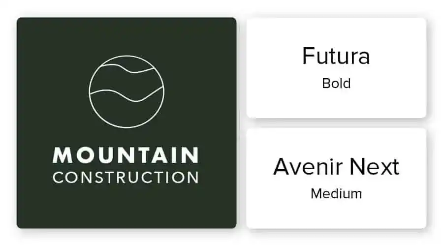 construction logo font combination