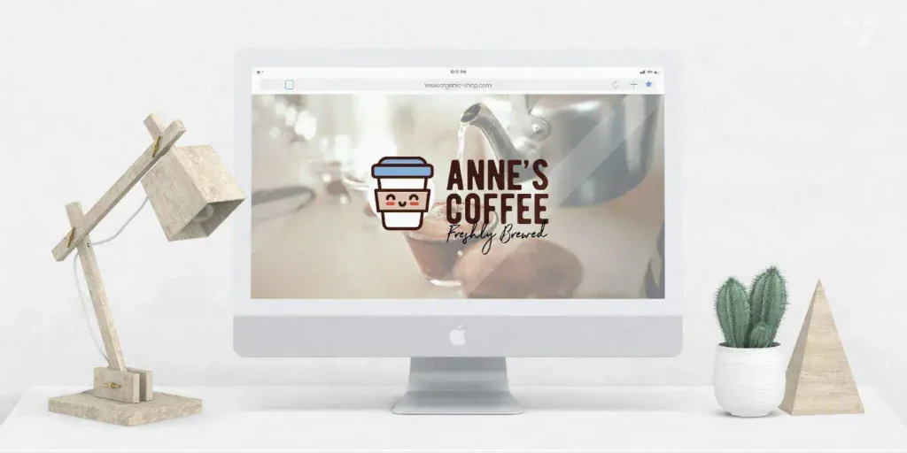 Example of coffee shop branded website