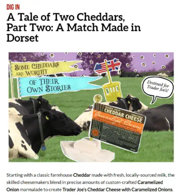 trader joe's website example
