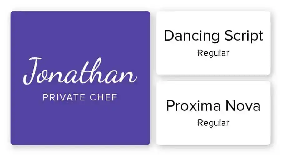 restaurants logo font combination