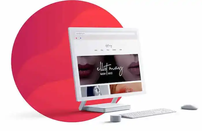 Website with red logo color